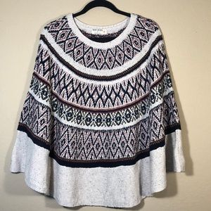 Ruff Hewn Mutli Color Poncho